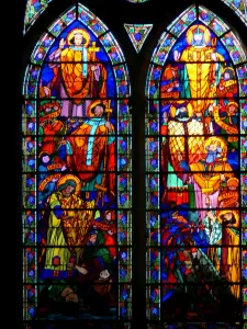 Châlons-en-Champagne - Intérieur de la cathédrale Saint-Étienne : vitraux