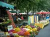 Chambéry - Vivace mercato e gli alberi