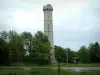 Champ du Feu - Torre di osservazione, alberi e strada