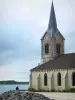 Meer van Der-Chantecoq - Kerk van het schiereiland Champaubert, het meer van Der