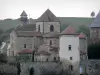 Chantelle abbey - Saint-Vincent Benedictine abbey: Saint-Vincent Romanesque church, Colombier tower and ramparts