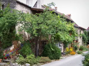 Chapaize - House decorated with flowers