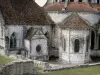 La Charité-sur-Loire - Apse of the Notre-Dame priory church: Romanesque apse chapel and Gothic axial chapel