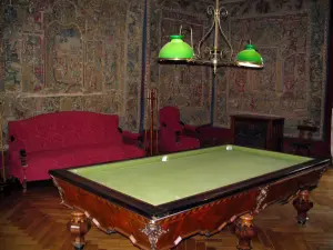 Château d'Azay-le-Rideau - Inside of the castle: billiard room