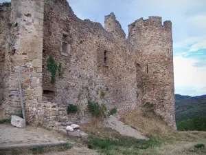 Château de Couzan - Ruin (remains) of the medieval fortress; in Sail-sous-Couzan