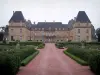 Château de Drée - Path leading to the Château and gardens; in Curbigny