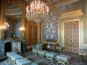 Château de Fontainebleau - Intérieur du palais de Fontainebleau : Grands Appartements : chambre de l'Impératrice (ancienne chambre de la Reine)