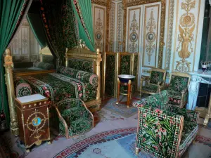 Château de Fontainebleau - Intérieur du palais de Fontainebleau : appartement intérieur de l'Empereur : chambre de l'Empereur