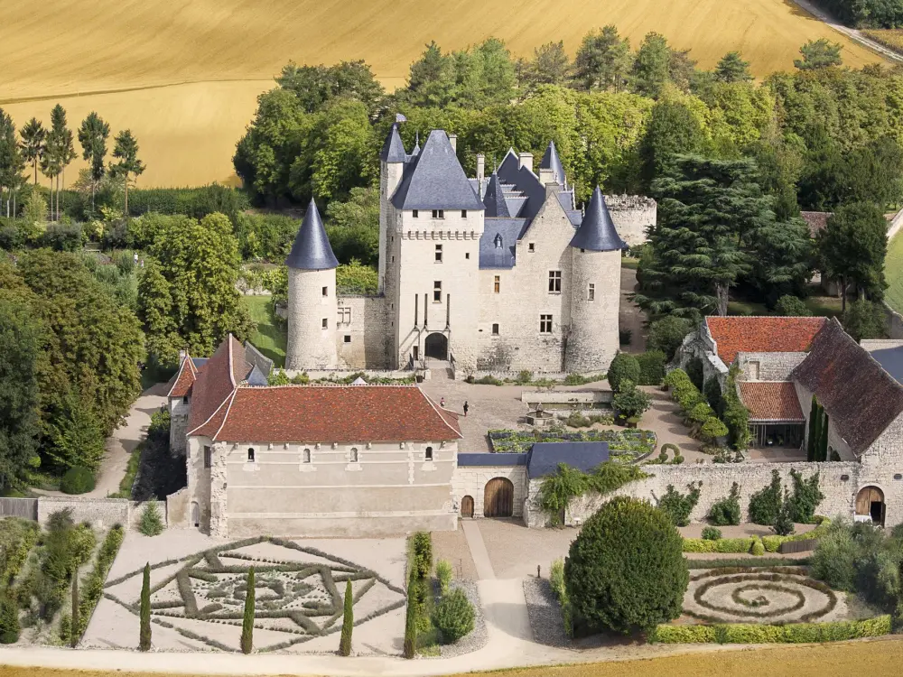 Le château du Rivau - Vue aérienne