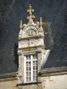 Château du Rocher - Lucarne du château ; sur la commune de Mézangers