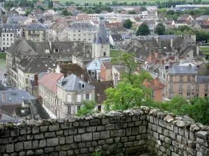 Château-Thierry - View of the Balhan tower and the roofs of the town from the ramparts of the old castle