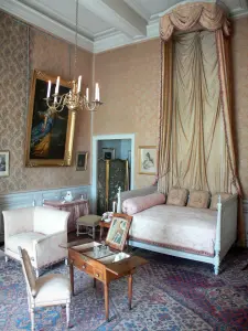 Château de Valençay - Intérieur du château : chambre de la princesse de Bénévent