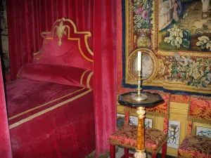 Château de Vaux-le-Vicomte - Intérieur du château : chambre de Nicolas Fouquet