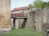Chateauneuf-en-Auxois - N.城堡: 护城河和城堡防御工事