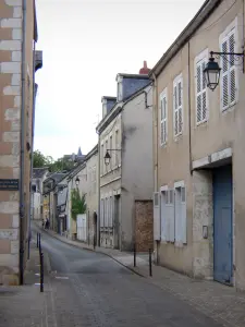 Châteauroux - Street and facades of houses in the old town