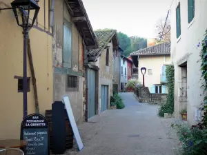 Châtillon-sur-Chalaronne - Facades of houses in the medieval town