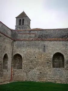 Chauvigny - Inside of the Harcourt castle and bell tower of the Saint-Pierre collegiate church