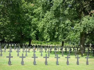 Chemin des Dames - Graves of the German military cemetery in Malmaison