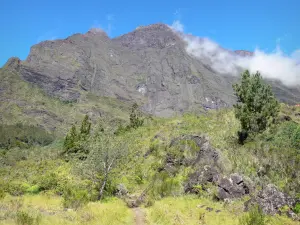 Cirque de Mafate - Mening van de Grote Bénare uit natuurlijke Mafate