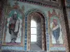 Civray - Inside of the Saint-Nicolas church Day: murals