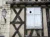 Clamecy - Detail of a half-timbered facade