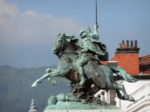 Clermont-Ferrand - Equestrian statue of Vercingetorix located on the Jaude square