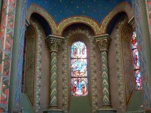 Clermont-Ferrand - Inside the Romanesque Basilica Notre-Dame-du-Port: windows