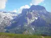 Col d'Aubisque pass - Giant bikes of the Col d'Aubisque pass and Pyrenees mountains