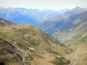 Col du Tourmalet pass - From the pass, view of the Pyrenees mountains