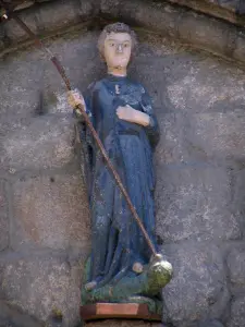 Colegiata de Saint-Junien - Estatua de la puerta de la colegiata de Saint-Junien