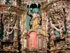 Collioure - Inside the Notre-Dame-des-Anges church: detail of an altarpiece