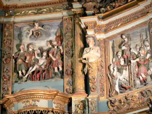 Collioure - Intérieur de l'église Notre-Dame-des-Anges : détail d'un retable