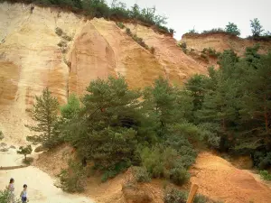 Colorado provençal - Falaises d'ocre jaune et rouge avec des arbres