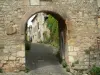 Cordes-sur-Ciel - Porte de l'Horloge e le case della medievale