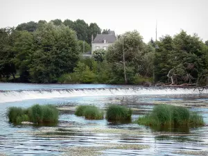 Creuse-Tal - Fluss Creuse, Bäume und Wohnsitz