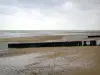 D-Day Landing Beaches - Gold Beach, the Channel (sea), and cloudy sky