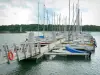 Der-Chantecoq lake - Sailboats in the port of Nemours