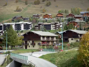 Les Deux Alpes - Chalets and buildings of the ski resort of Les 2 Alpes