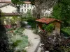 Digne-les-Bains - Les Cordeliers botanical garden with its plants and its trees (former Les Cordeliers convent)