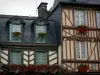 Dol-de-Bretagne - Old half-timbered houses in the Grande-Rue des Stuarts street