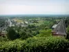 Domfront - View of the roofs of the town and surrounding landscapes