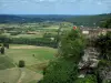 Domme - Punto de vista de la mansión con vistas al valle del Dordoña, en el Périgord