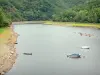 Dordogne upper valley - Small boats on the river Dordogne