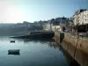 Douarnenez - Mar (Océano Atlántico), los barcos y muelles bordeadas de casas