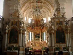 Ebersmunster - Barroco interior de la iglesia de la abadía