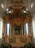 Ebersmunster - Intérieur baroque de l'église abbatiale (autel)