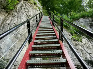 Échelles de la Mort (scale della morte) - Ferro scaletta e roccia (rock parete) nelle gole del Doubs