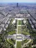 Eiffel tower - View of Paris and the Champ-de-Mars park from the third floor of the Eiffel tower