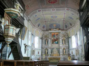 Espelette - Binnen in de kerk van Saint-Étienne