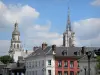 Évreux - Towers of the Notre-Dame cathedral and buildings of the town